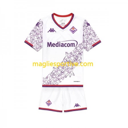 Completo Calcio AC Fiorentina Bambino Divisa Trasferta 2023-2024